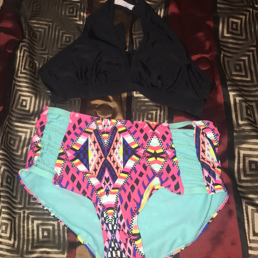 Halter top/ high Waisted swimsuit